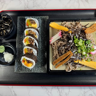 Cold Soba and Futomaki