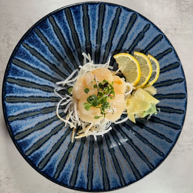 Scallop Sashimi.