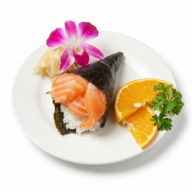 Salmon Hand Roll.