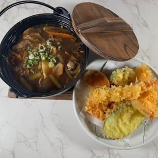 Beef Sukiyaki and Tempura